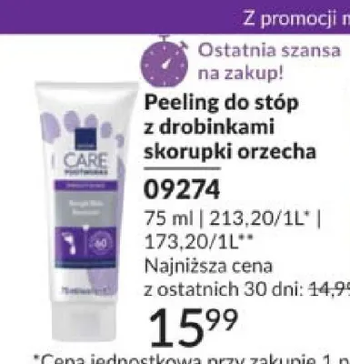 Peeling do stóp z drobinkami skorupki orzecha Avon Care Footworks promocja w AVON