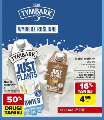 Napój roślinny Tymbark Just Plants Barista promocja w Carrefour
