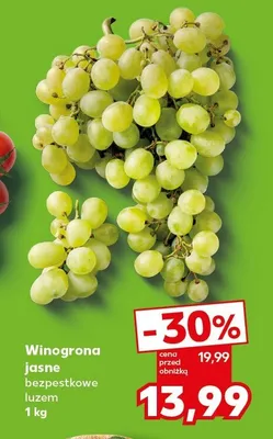 Winogrona jasne bezpestkowe luzem promocja w Kaufland