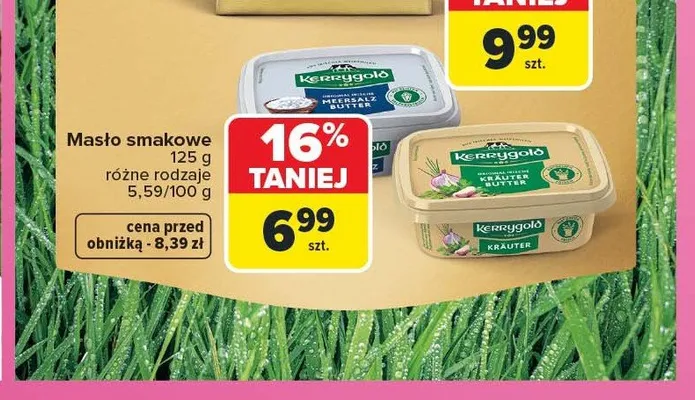 Masło smakowe Kerrygold Kräuter Butter promocja w Carrefour