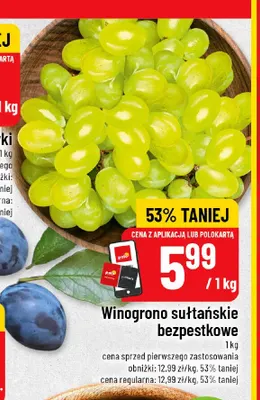 Winogrona sułtańskie bezpestkowe promocja w POLOmarket