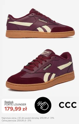 Buty sportowe Reebok Forte Lounger promocja w CCC