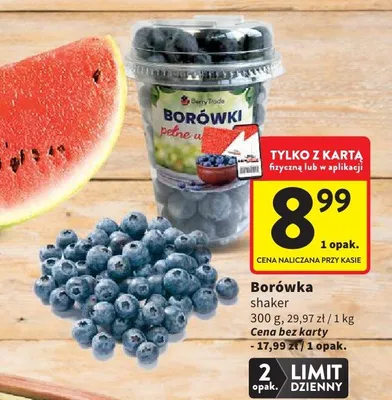 Borówka Berry Trade shaker promocja w Intermarche