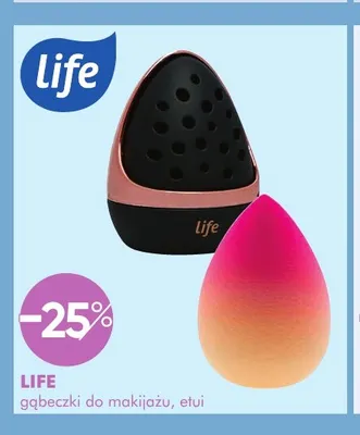 Gąbeczki do makijażu etui Life promocja w Super-Pharm