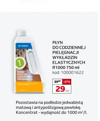 Płyn do codziennej pielęgnacji wykładzin elastycznych Dr. Schutz R1000 promocja w Komfort