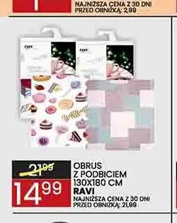 Obrus z podbiciem Ravi promocja w Wafelek