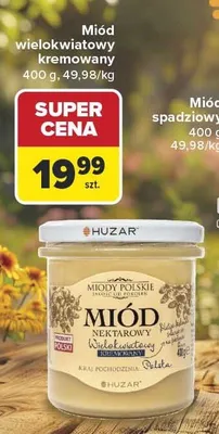 Miód wielokwiatowy kremowany Huzar promocja w Carrefour