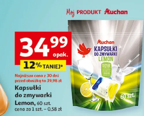 Kapsułki do zmywarki Lemon promocja w Auchan