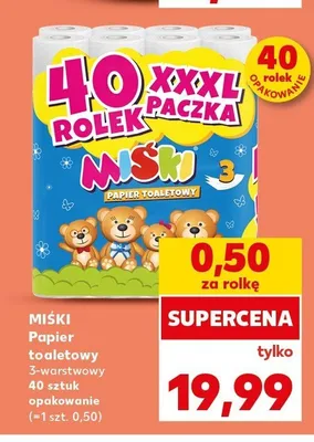 Papier toaletowy Miśki 3-warstwowy promocja w Kaufland