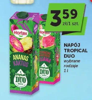 Napój Hortex Tropical Duo czerwona guawa promocja w Groszek