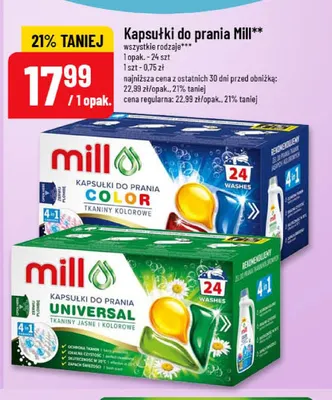 Kapsułki do prania Mill Color promocja w POLOmarket