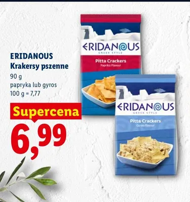Krakersy pszenne gyros Eridanous promocja w Lidl