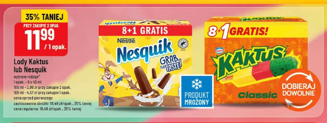 Lody Nesquik 9-pak 45ml promocja w POLOmarket