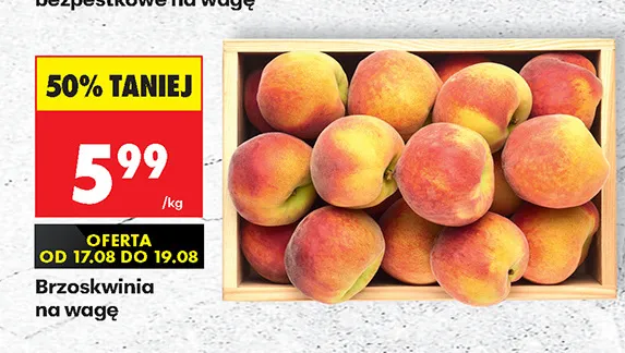 Brzoskwinia na wagę promocja w Biedronka