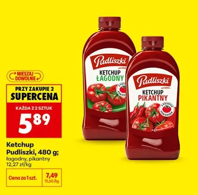 Ketchup łagodny Pudliszki promocja w Biedronka