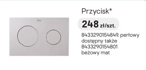 Przycisk spłukujący Roca perłowy beżowy mat promocja w Castorama