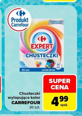 Chusteczki wyłapujące kolor Carrefour Expert promocja w Carrefour Market