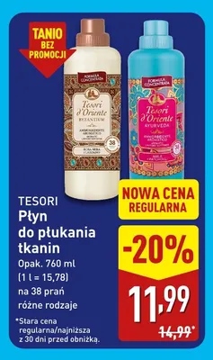 Płyn do płukania tkanin Ayurveda Tesori d'Oriente promocja w Aldi