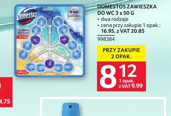 Zawieszka do WC Domestos promocja w Selgros