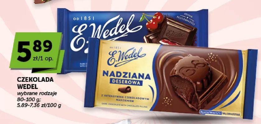 Czekolada gorzka z wiśniami E.Wedel promocja w ABC