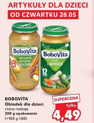 Obiadek dla dzieci BoboVita warzywna potrawka z wołowiną promocja w Kaufland