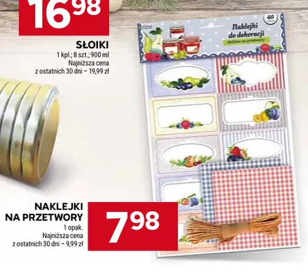 Naklejki na przetwory promocja w Stokrotka