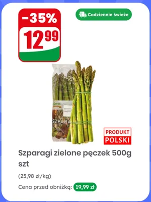 Szparagi zielone pęczek polskie promocja w Dino