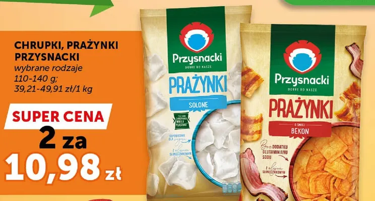 Chrupki, prażynki przysnacki wybrane rodzaje promocja w Groszek