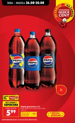 Napój gazowany Pepsi promocja w Biedronka