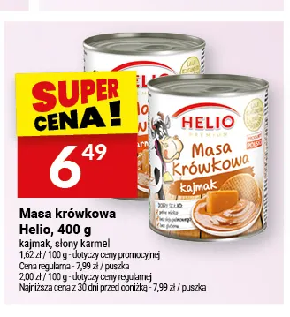 Masa krówkowa słony karmel Helio promocja w Twój Market