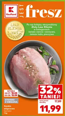 Szynka wieprzowa bez kości promocja w Kaufland