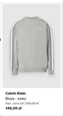 Bluza szara Calvin Klein promocja w Lounge by Zalando