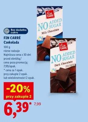 Czekolada mleczna Fin Carré promocja w Lidl
