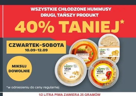 Chłodzone hummusy promocja w Netto