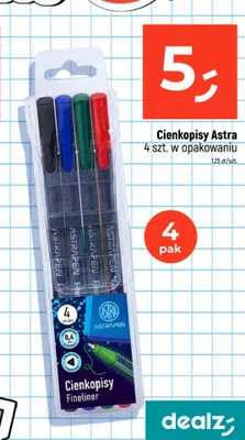 Cienkopisy Astra promocja w Dealz