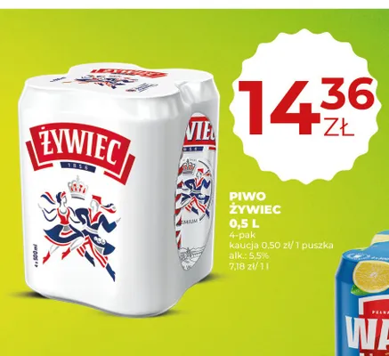 Piwo Żywiec 4-pak 500 ml promocja w Duży Ben