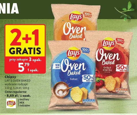 Chipsy solone Lay's Oven Baked promocja w Intermarche