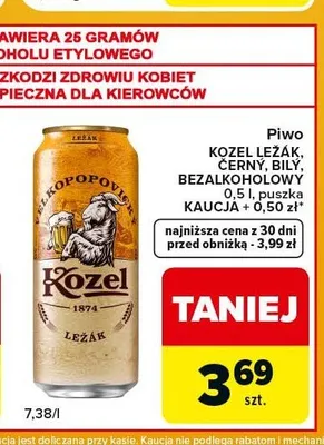 Piwo Kozel Černý promocja w Carrefour Express
