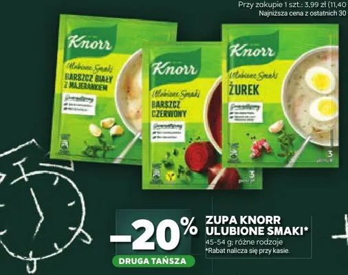 Zupa Barszcz biały z majerankiem Knorr Ulubione Smaki promocja w Stokrotka