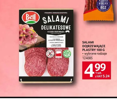Salami dojrzewające w plastrach Bell promocja w Selgros