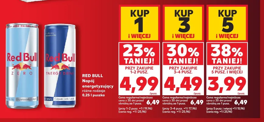 Napój energetyzujący Red Bull promocja w Kaufland