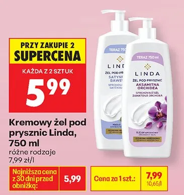 Kremowy żel pod prysznic różne rodzaje promocja w Biedronka