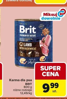 Karma dla psa Brit Premium by Nature Lamb with Buckwheat 800g promocja w Carrefour