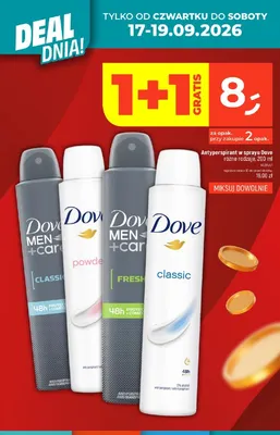 Antyperspirant w sprayu Dove Men+Care Classic promocja w Dealz
