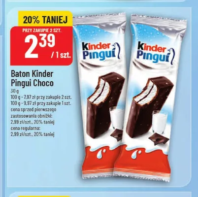 Baton Kinder Pingui Choco promocja w POLOmarket