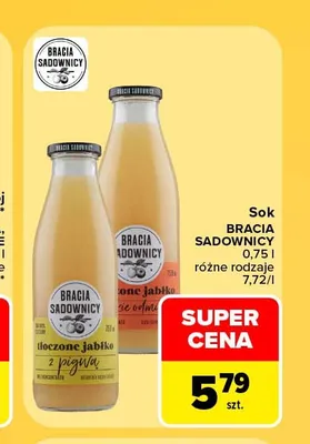 Sok Bracia Sadownicy tłoczone jabłko z pigwą promocja w Carrefour Market
