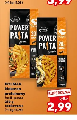 Makaron proteinowy Polmak Power Pasta penne promocja w Kaufland