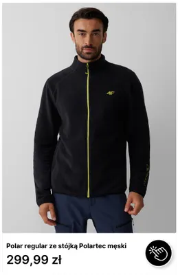 Polar regular ze stójką Polartec męski 4F promocja w 4F