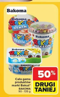 Serek homogenizowany Bakoma Bakuś promocja w Carrefour
