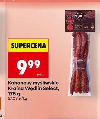 Kabanosy myśliwskie Kraina Wędlin Select promocja w Biedronka
